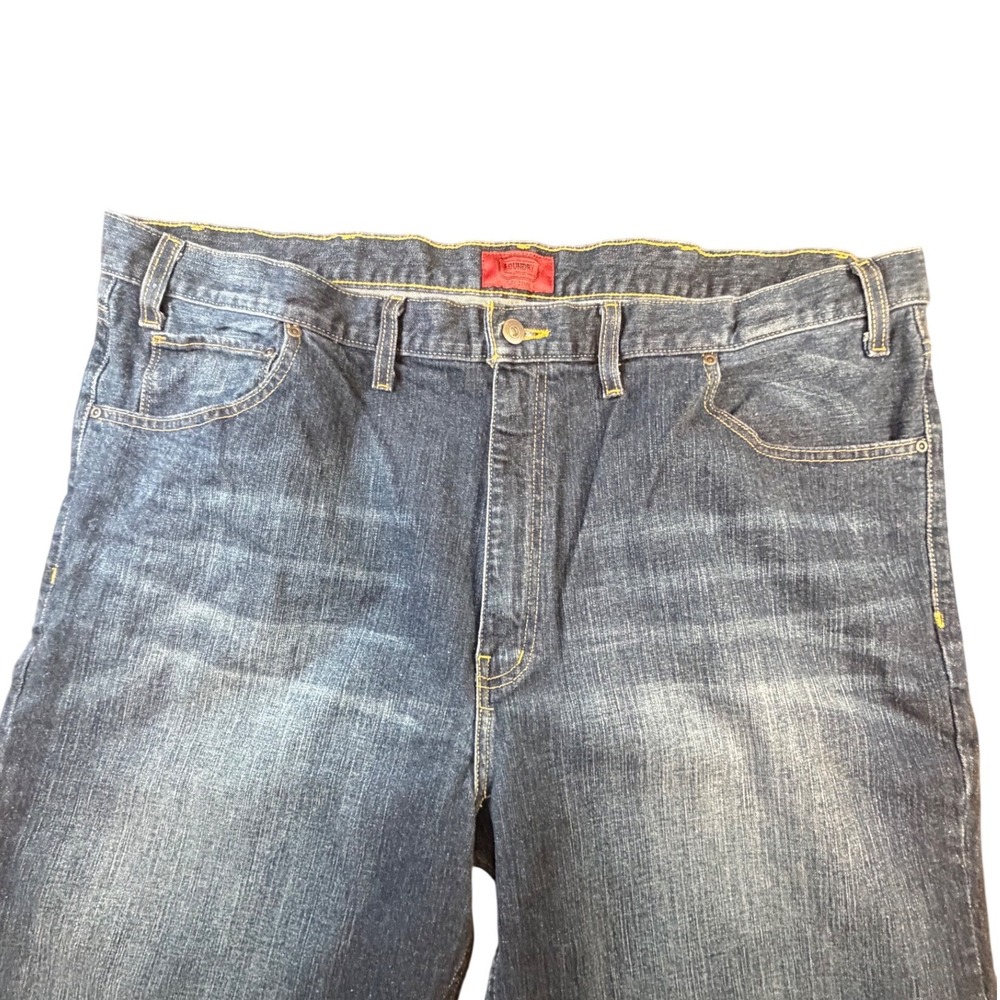 The Foundry Supply Co Flex Denim Jeans Mens 48x32 Dark Wash Straight Leg Blue K1 - Picture 2 of 8